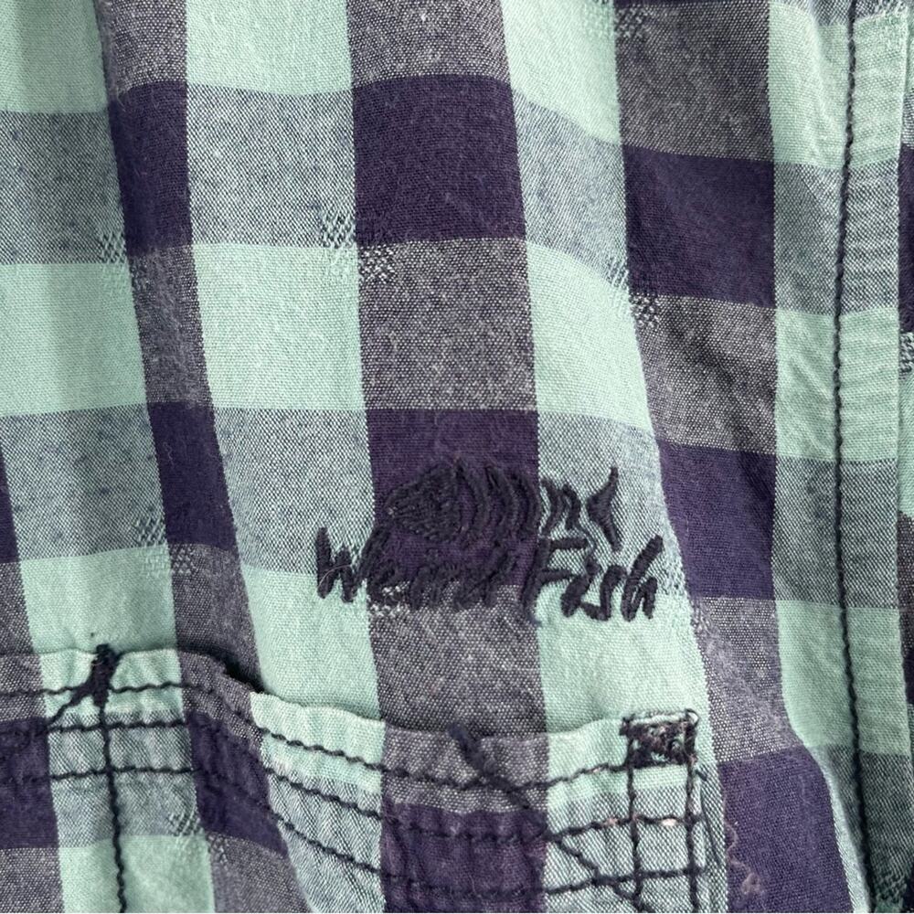 WEIRD FISH Button Down Shirt Small Short Sleeve Buffalo Check Lifestyle Outdoor - Picture 5 of 15